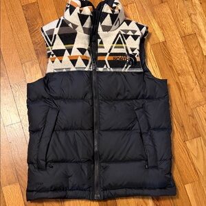 The North Face Black Vest with Geometric Collar